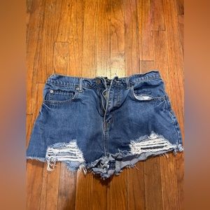 cute ripped jean shorts